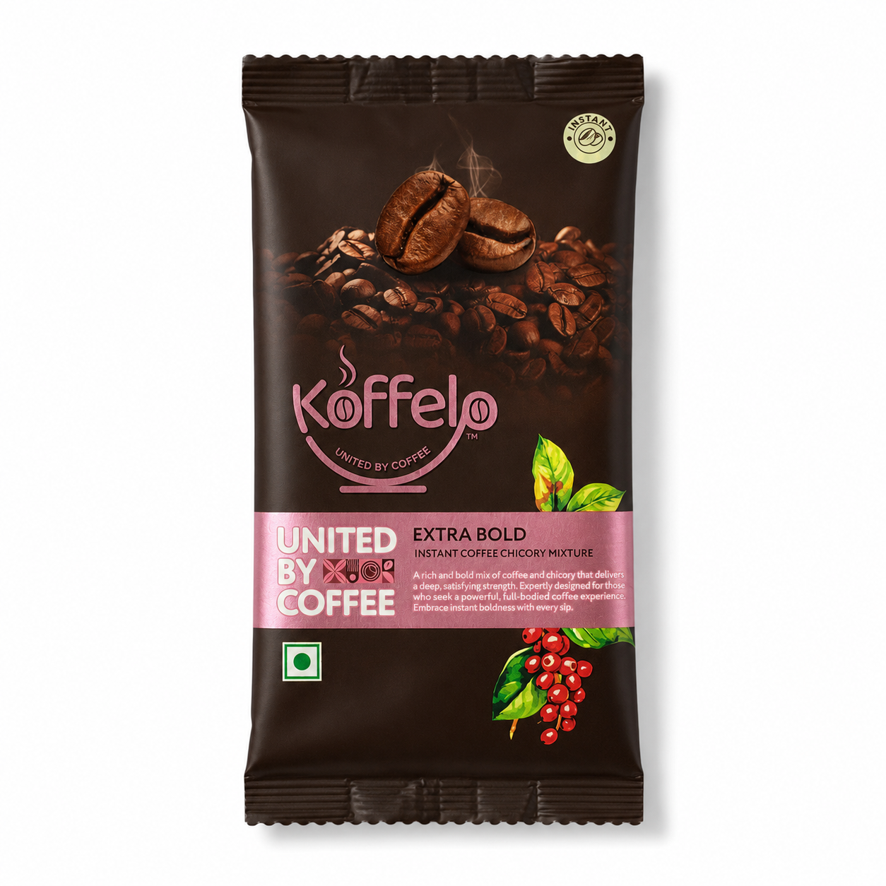 Koffelo Extra Bold Instant Coffee Chicory Mixture ( 100 GM  X 10)