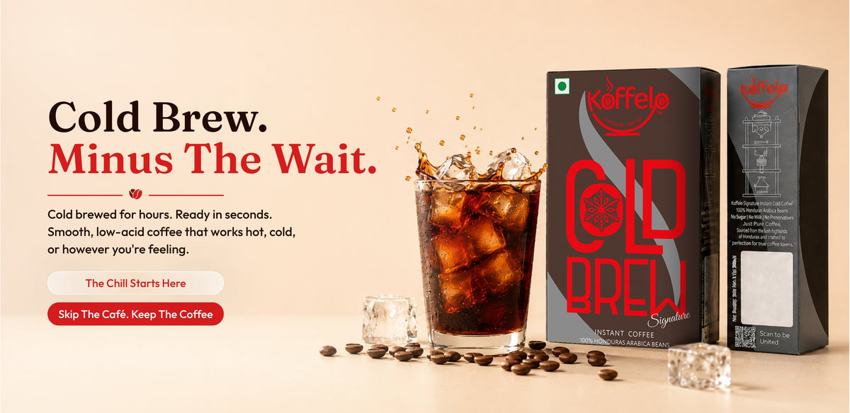 Koffelo cold brew coffee prepared for a modern routine